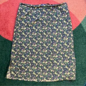 Vintage Y2K 90s No Boundaries Skirt Floral Pencil Blue Green